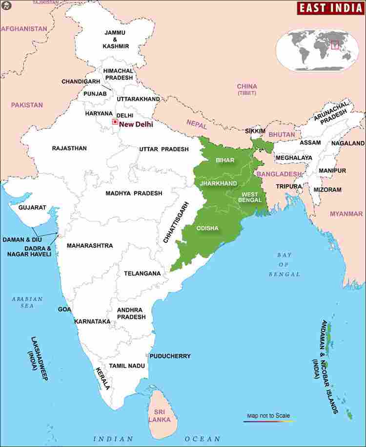Topography of North-East India 